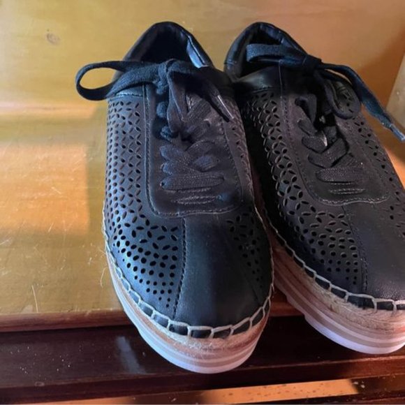 Marc Fisher Black Walden Espadrille Sneaker - Picture 2 of 4